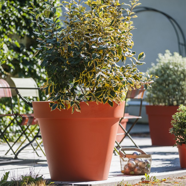 Pot rond orange terre battue - diamètre 80 cm - 170 litres - Toscane 13623 1.jpg EDA PLASTIQUES