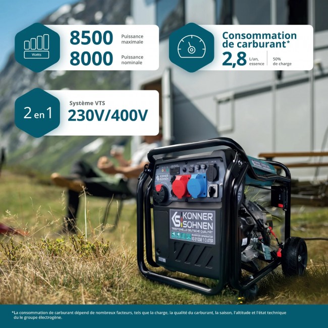 Générateur Inverter - démarrage électrique - 8,5 kW - 230:400V - KS 8100iE 1:3 ATSR - Bricozor 1.jpeg KONNER & SOHNEN