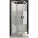 Cabine de douche - Izibox 2 - 90 x 90 cm - Porte coulissante sérigraphiée LEDA
