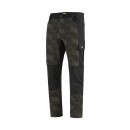 Pantalon de travail déperlant FREEDOM noir et motif camouflage kaki Diadora Utility