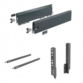 Kit tiroir tringles ArciTech - côtés H126 mm - pour dos H250 mm HETTICH