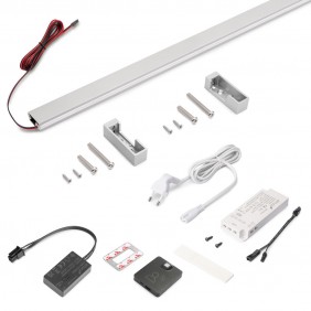 Kit barre penderie Luxe LED NeonLynx V et détecteur de mouvement - gris EMUCA