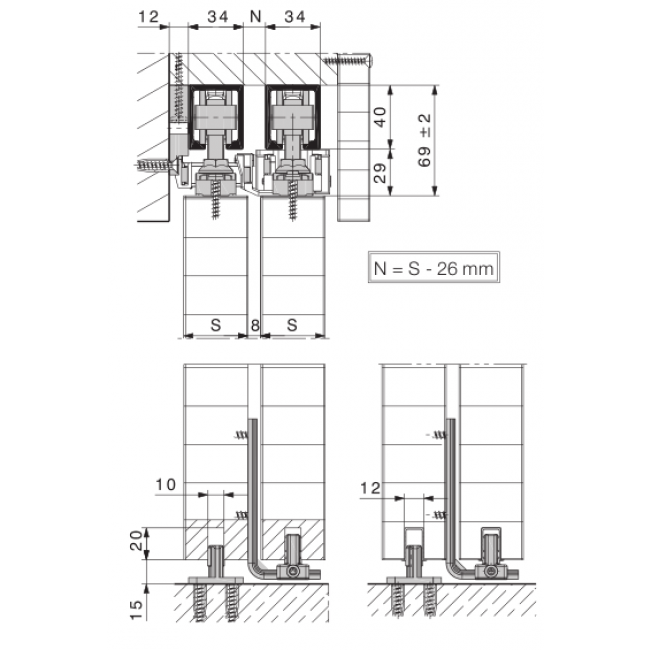 Schéma ferrure télescopique 80-2 Hawa.png HAWA
