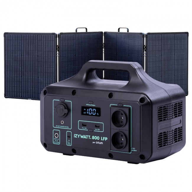 Station électrique portable IZYWATT 800 LFP + panneau solaire cadré 200W - Bricozor 1.jpeg ORIUM