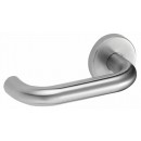 Poignées de porte sur rosaces rondes - inox - Linox VACHETTE