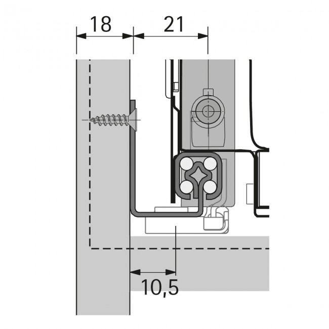 Coulisse Quadro 25 Pour Tiroir Innotech Atira Charge 25 Kg Par 30 Hettich Bricozor 0479