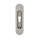 Poignée cuvette ovale - pour porte à galandage - série Z1702 - nickel satiné KARCHER DESIGN
