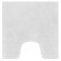 Tapis de WC - 55x55cm - Blanc - Coton - antidérapant - Monterey