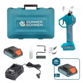 Sécateur sans fil 20V + batterie 2Ah et chargeur - KS CPS20V-40 CASE PLUS KONNER & SOHNEN