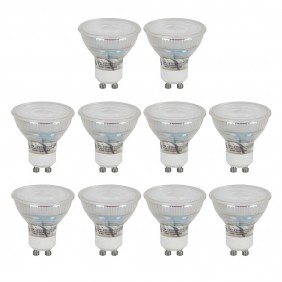 Lot de 10 ampoules LED GU10 4,9W en verre ASLO