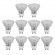 Lot de 10 ampoules LED GU10 4,9W en verre