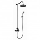 Colonne de douche thermostatique rétro Lady's - finition noir mat PAINI