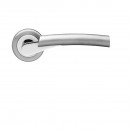 Poignées de porte sur rosaces rondes ER 36 Atlantis -inox poli satiné KARCHER DESIGN