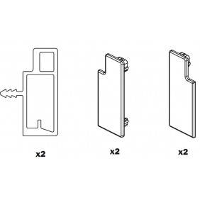 Kit de profils pour portes de meuble bois - 3 mètres - système Folder SALICE