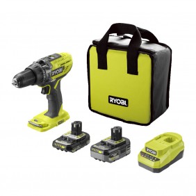 Perceuse à percussion 18V ONE+™ + 2 batteries 2/4Ah + sac de transport - R18PD3-242S RYOBI