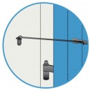 Crochet à crémaillère en aluminium noir TORBEL