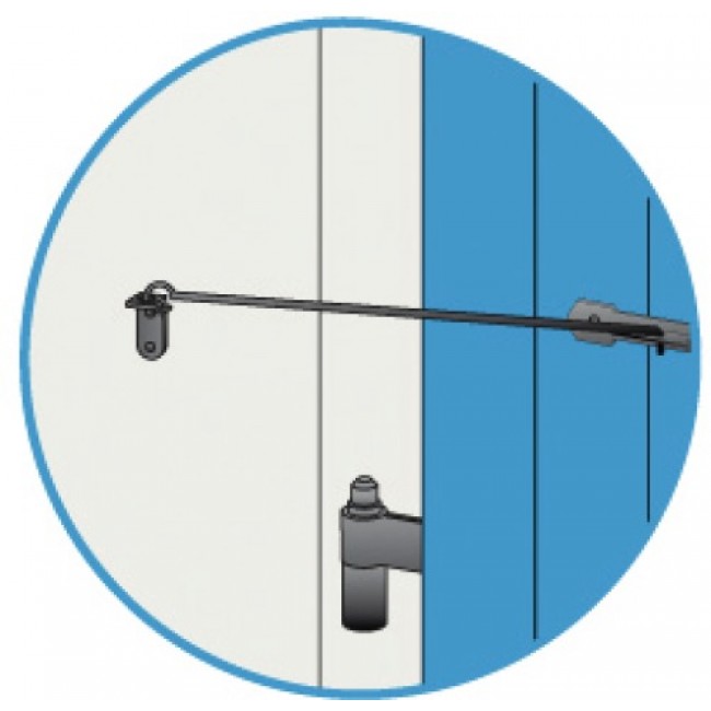 Crochet à crémaillère en aluminium noir TORBEL