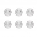 Lot de 6 butées de porte cylindriques adhésives -fixation au sol EMUCA