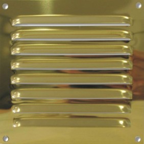 Grille de ventilation en laiton à persiennes, 100x100mm, 30cm2 BRICOZOR
