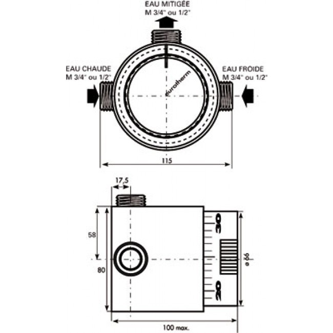 Mitigeur thermostatique Trubert Eurotherm WATTS