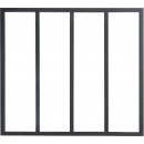 Verrière intérieure 4 carreaux 108 x 123,2 cm noir - vitrage inclus Kit Atelier