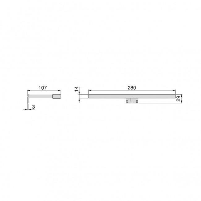 schema Applique LED - 280 mm - pose en applique ou sur miroir - Leo .jpeg EMUCA