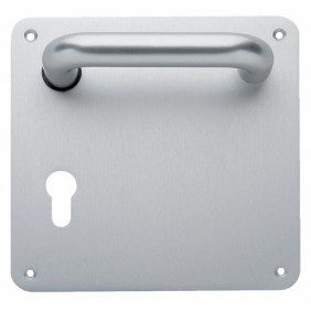 Poignées sur plaques clé I carrées - aluminium argent - Vittel DUVAL