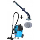 Pack Aspirateur eau et poussières LOASP303 + Ponceuse girafe 225 mm POG225 + 20 Disques abrasifs offerts LEMAN