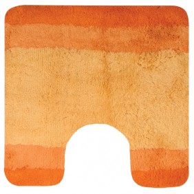Tapis de WC - 55x55cm - Orange - Microfibre - antidérapant - Balance SPIRELLA
