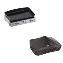 Plancha gaz 3 brûleurs 65cm Inox - Initial 65 + housse offerte ENO