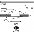 schéma-spot-enstrable-led-calla-paulmann-bricozor.png PAULMANN