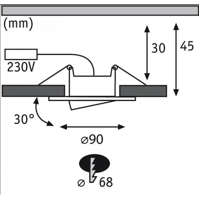 schéma-spot-enstrable-led-calla-paulmann-bricozor.png PAULMANN