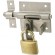 Verrou de box porte-cadenas renforcé avec gâche en inox 316L