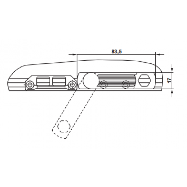 Entrebâilleur encastré pour châssis 2 vantaux FERCO