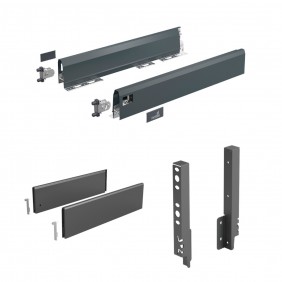 Kit tiroir plein TopSide ArciTech - côtés H94 mm - pour dos H186 mm HETTICH