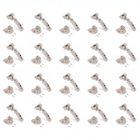 Charnières invisibles amortie 100° + embases Eurovis excentrique EMUCA