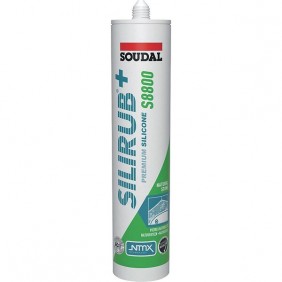 Mastic silicone sanitaire monocomposant - 300 ml - Silirub+ S8800 SOUDAL