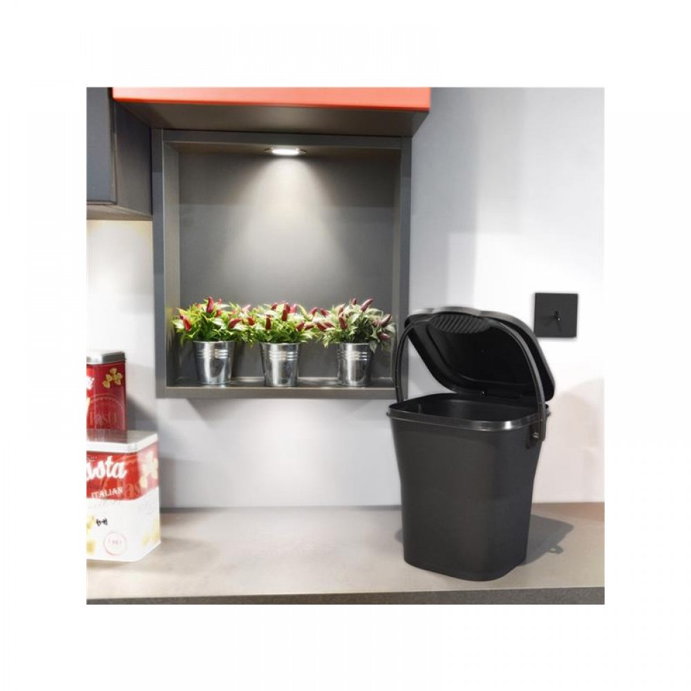 Seau à compost gris foncé - 6L : Sacs à déchets verts et poubelles de  jardin EDA jardin - botanic®