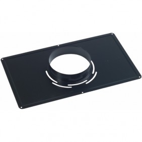Plaque de propreté acier émail noir mat - 300 x 500 mm TEN