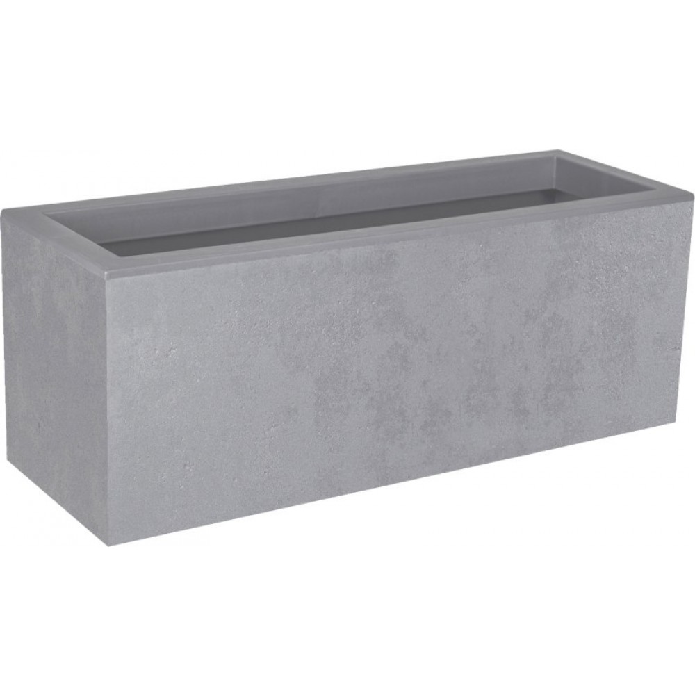 Büyük Oval Beton Saksı Gri 200x80x62 cm - Aktaş Çini