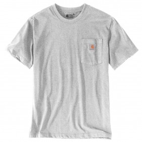 T-shirt en coton avec poche Dearborn pocket - gris CARHARTT