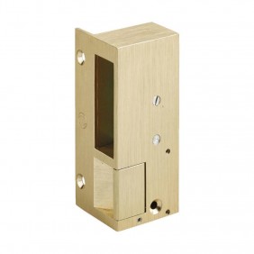 Gâche électrique en applique - à émission - bronze - 3 MÉTALUX