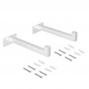 Jeu de supports blanc - étagères en bois Shelf droit avec tube carré EMUCA