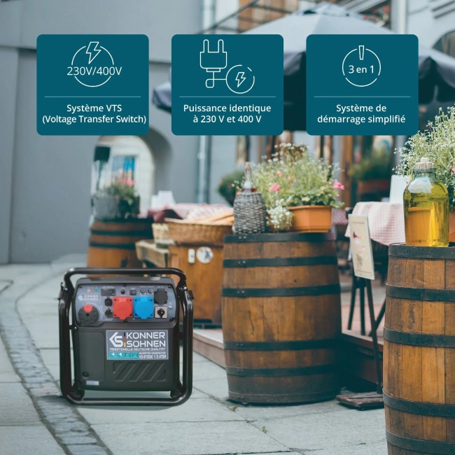 Générateur Inverter - démarrage électrique - 8,5 kW - 230:400V - KS 8100iE 1:3 ATSR - Bricozor 4.jpeg KONNER & SOHNEN