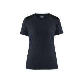 T-shirt de travail bicolore 100% coton femme 3479 -bleu marine et noir BLAKLADER