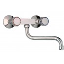 Mélangeur évier mural à têtes céramique Orchidea Tevere PAINI