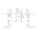 Schéma - Poignées sur grandes plaques - ligne Stockholm - antibactériens Sécusan HOPPE