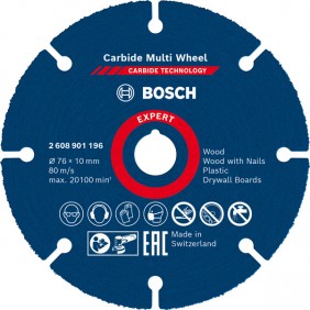 Disque à tronçonner Expert Carbide Multi Wheel Ø76 mm - 10 mm BOSCH
