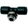 Té au centre à piquetage mâle filetage BSPP cylindrique 3198 - Ø 8 mm