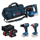 Pack 3 machines 18V + 3 batteries 5,0Ah + sac de transport - 0615A50093 BOSCH